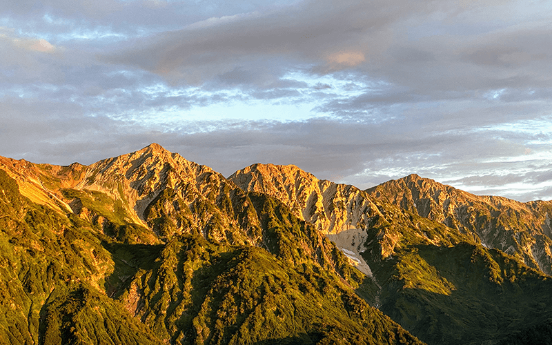 Alpen glow sunrise lift