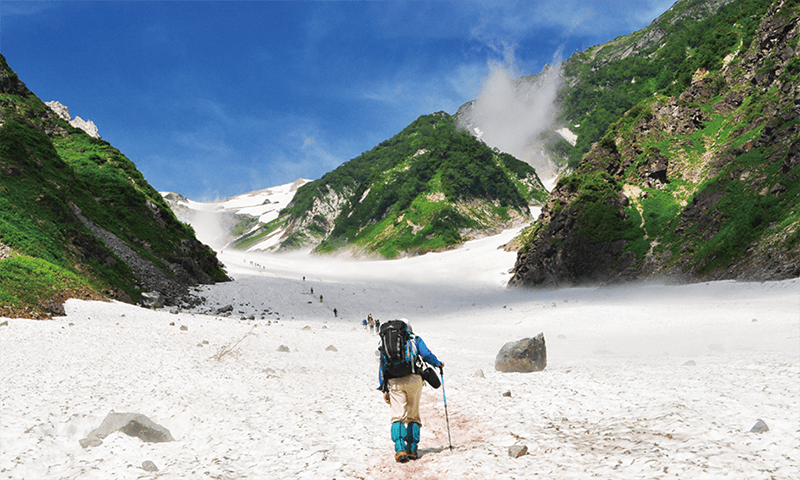 氷河・大雪渓 Glaciers and Snowy Valleys